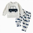 thumbnail image 1 of Towmus Toddler Baby Boy Fall Winter Clothes Outfit Farm Long Sleeve Sweatshirt Top+Long Pant Set 3 6 9 12 18 24Month 2t 3t, 1 of 7