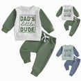 thumbnail image 1 of Towmus Toddler Baby Boy Letter Graphic Color Block Long Sleeve Sweatshirt Pullover Tops Joggers Pants Outfit Set Cute 2pcs Fall Winter Clothes, 1 of 6