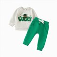 thumbnail image 1 of Towmus Toddler Baby St. Patrick's Day Outfit Boy Girl Casual Patch Crew Sweatshirt and Pants Set Halloween Fall Baby Clothes, 1 of 9