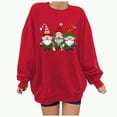 thumbnail image 1 of Towmus Christmas Sweaters for Women Funny Festive Womens Christmas Old Men Sweaters Loose Fit Cute Winter Long Sleeve Tops Casual Pullover Shirts, 1 of 6