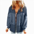 thumbnail image 1 of Towmus Waffle Knit Hoodies for Womens Zip Up 2025 Drawstring Fall Casual Trendy Clothing Jackets Trendy Outfits, 1 of 6