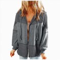thumbnail image 1 of Towmus Waffle Knit Hoodies for Womens Zip Up 2025 Drawstring Fall Casual Trendy Clothing Jackets Trendy Outfits, 1 of 6