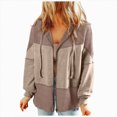 thumbnail image 1 of Towmus Waffle Knit Hoodies for Womens Zip Up 2025 Drawstring Fall Casual Trendy Clothing Jackets Trendy Outfits, 1 of 9