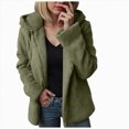 thumbnail image 1 of Towmus Winter Fleece Jacket Women Sherpa Coat Plus Size Fuzzy Hoodie Sweatshirt Trendy Lightweight Zip Up Warm Soft Winter Coats, 1 of 5