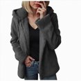 thumbnail image 1 of Towmus Winter Fleece Jacket Women Sherpa Coat Plus Size Fuzzy Hoodie Sweatshirt Trendy Lightweight Zip Up Warm Soft Winter Coats, 1 of 5