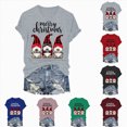 thumbnail image 1 of Towmus Women Christmas Shirt Fall Graphic Crew Neck Tee Shirt Casual Summer Tops Short Sleeve Clothes, 1 of 6