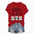 thumbnail image 1 of Towmus Women Christmas Shirt Fall Graphic Crew Neck Tee Shirt Casual Summer Tops Short Sleeve Clothes, 1 of 5