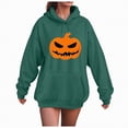 thumbnail image 1 of Towmus Women Cute Pattern Hoodie Girl Halloween Pumpkin Face Personalized Cartoon Sweatshirt Long Sleeve Harajuku Streetwear, 1 of 6
