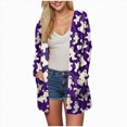 thumbnail image 1 of Towmus Women Halloween Long Sleeve Cardigan Cute Print Knitting Cardigan Long Sleeve Open Front Knitted Sweater Outwear Coat Tops, 1 of 6