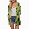 thumbnail image 1 of Towmus Women Halloween Long Sleeve Cardigan Cute Print Knitting Cardigan Long Sleeve Open Front Knitted Sweater Outwear Coat Tops, 1 of 6