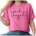 thumbnail image 1 of Towmus Women Plus Size Blouse Graphic Halloween Cute Casual Letter T-Shirt Short Sleeve Funny Top Tees, 1 of 6