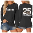 thumbnail image 1 of Towmus Women Sweatshirt Senior 2025 Crewneck Pullover Top Class of 2025 Sweater Shirt 2025 Grad Long Sleeve Shirt Letter Print Long Sleeve Casual Top, 1 of 6