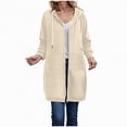 thumbnail image 1 of Towmus Women's Casual Oversized Loose Fit Zip Up Hoodies Sweatshirts Oversized Fall Clothing with Pocket, 1 of 8