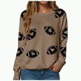 thumbnail image 1 of Towmus Women’s Football Print Graphic Sweatshirt Crewneck Long Sleeve Pullover Tops Oversized Game day Sweatshirts, 1 of 6