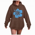 thumbnail image 1 of Towmus Women's Graphic Hoodies Casual Sweatshirts Letter Flower Print Hooded Plus Size Pullover Tops Cute Fall Clothes, 1 of 6