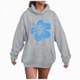 thumbnail image 1 of Towmus Women's Graphic Hoodies Casual Sweatshirts Letter Flower Print Hooded Plus Size Pullover Tops Cute Fall Clothes, 1 of 6