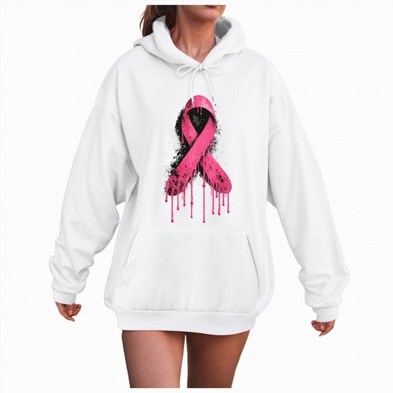 Towmus Women's Graphic Hoodies Cute Graphic Print Love Heart Pullover Tops Drawstring Hoodie Casual Teens Girls Coats with Pocket