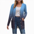 thumbnail image 1 of Towmus Women's Lightweight Cardigan Sweaters Summer Fall Oversized Long Sleeve Tops Open Front Cardigans Coat with Pockets, 1 of 6