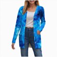thumbnail image 1 of Towmus Women's Novelty Print Lady Lightweight Cardigan Sweaters Long Sleeve Open Front Cardigans Coat with Pockets with Pocket, 1 of 6