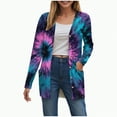 thumbnail image 1 of Towmus Women's Novelty Print Lady Lightweight Cardigan Sweaters Long Sleeve Open Front Cardigans Coat with Pockets with Pocket, 1 of 6