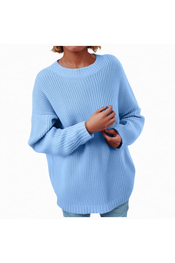 Women's Oversized Sweaters Batwing Sleeve Mock Neck Jumper Tops Chunky Knit Pullover cute Sweater