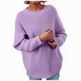 thumbnail image 1 of Towmus Women's Oversized Sweaters Batwing Sleeve Mock Neck Jumper Tops Chunky Knit Pullover cute Sweater, 1 of 5