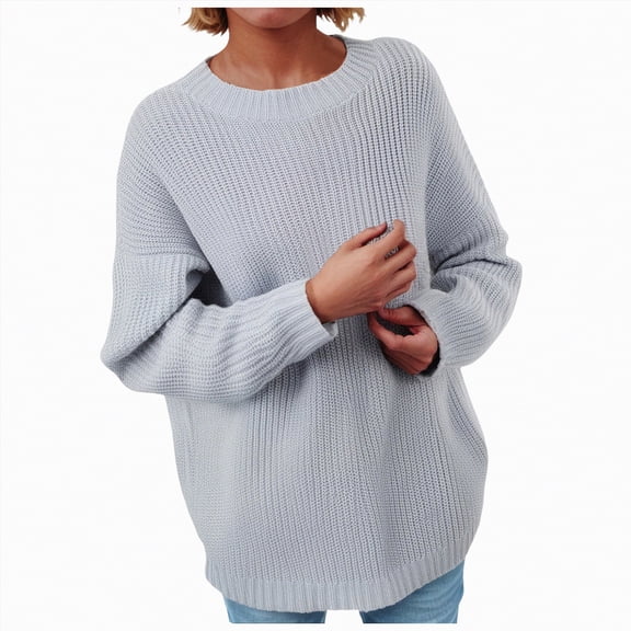 Towmus Women's Oversized Sweaters Batwing Sleeve Mock Neck Jumper Tops Chunky Knit Pullover cute Sweater