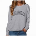 thumbnail image 1 of Towmus Women's Oversized Sweatshirt Los Angeles California Casual Long Sleeve Raglan Shirts Cool Letter Print Pullover Tops, 1 of 5