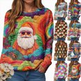 thumbnail image 1 of Towmus Womens Christmas Sweatshirts Funny Crewneck Sweatshirt Long Sleeve Christmas Tree Print Pullover Xmas Holiday Tops, 1 of 6