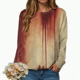thumbnail image 1 of Towmus Womens Crewneck Halloween Sweatshirts Casual Long Sleeve Cute Graphic Sweatshirt Loose Fit Fall Pullover Tops, 1 of 6