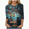 thumbnail image 1 of Towmus Womens Fall Shirts T-Shirts Thanksgiving Graphic Tee Tops Under $10, 1 of 6