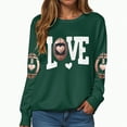thumbnail image 1 of Towmus Womens Fall Winter Sweatshirt Shirts Graphic Sweatshirts Casual Long Sleeve Round Neck Sweatshirts Letter Printed Loose Top ffor Women Loose Fit, 1 of 6