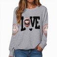 thumbnail image 1 of Towmus Womens Fall Winter Sweatshirt Shirts Graphic Sweatshirts Casual Long Sleeve Round Neck Sweatshirts Letter Printed Loose Top ffor Women Loose Fit, 1 of 6
