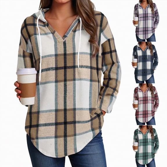 Towmus Womens Fashion Tops Hoodies for Women Pullover Oversized Sweatshirts Long SLeeve Shirts Loose Fit, Khaki, 2XL