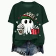 thumbnail image 1 of Towmus Womens Funny Short Sleeve Crew Neck Halloween Fall T-Shirts Christmas Graphic Tee Tops, 1 of 6