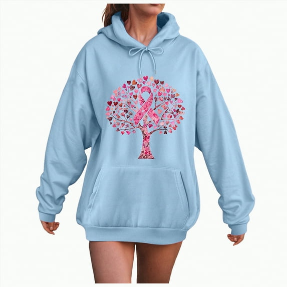 Towmus Womens Graphic Hoodies Cute Graphic Print Tree Pullover Tops Drawstring Hoodie Casual Teens Girls Coats with Pocket