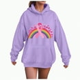 thumbnail image 1 of Towmus Womens Graphic Hoodies Rainbow Printed Hoodie Sweatshirt Casual Plus Size Pullover Long Sleeve Streetwear Drawstring Hoode, 1 of 4