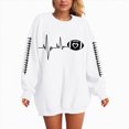 thumbnail image 1 of Towmus Womens Letter Tops Ladies Floral Print Loose Long Sleeve Sweatshirt Round Neck Pullover Top T-Shirt Top Autumn and Winter, 1 of 6