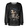 thumbnail image 1 of Towmus Womens' Oversized Halloween Sweatshirt Casual Loose Knit Long Sleeve Tops Shirt Casual Pullover Top, 1 of 3