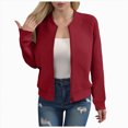 thumbnail image 1 of Towmus Womens Oversized Tunic Tops Jackets Cap Long Sleeve Sweatshirts Zip Up Motorcycle Coats with Pockets, 1 of 6