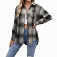 thumbnail image 1 of Towmus Womens Plus Size Flannel Shirts Plaid Shirts Long Sleeves Casual Button Down Collared Lightweight Winter Fall Pullover Tops, 1 of 9