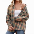 thumbnail image 1 of Towmus Womens Plus Size Flannel Shirts Plaid Shirts Long Sleeves Casual Button Down Collared Lightweight Winter Fall Pullover Tops, 1 of 9
