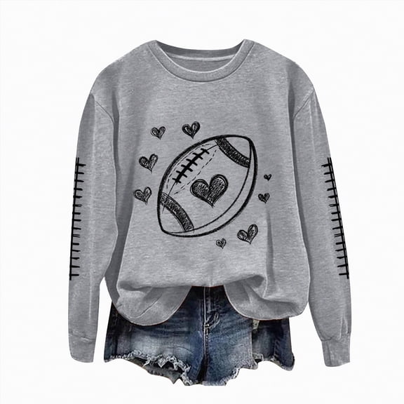 Towmus Womens Pullover Sweatshirt Fall Loose Crewneck Graphic Shirts Cute Cute Long Sleeve Tops