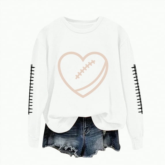 Towmus Womens Pullover Sweatshirt Long Sleeve Fall Women's Casual Print Tops Thermal Crewneck Long Sleeve T-Shirts Loose Comfy