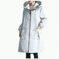 thumbnail image 1 of Towmus Womens Rain Jacket Plus Size Raincoat Zip up Windbreaker Lightweight Trench Coat Long with Hood WindproofOutdoor Clothes, 1 of 7