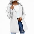 thumbnail image 1 of Towmus Womens Rain Jacket With Hood Plus Size Raincoat Zip Up Ski-Wear Trench Coat Long with Hood Windproof Lightweight Outdoor Windbreaker, 1 of 7