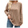 thumbnail image 1 of Towmus Womens Sweaters Dressy Pleated Womens Tunic Tops Casual Blouses Fashion Long Sleeve Shirts for Women, 1 of 6