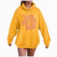 thumbnail image 1 of Towmus Womens Sweatshirt Graphic Hoodies Cute Letter Print Drawstring Pullover Casual Long Sleeve Tops with Pocket, 1 of 6