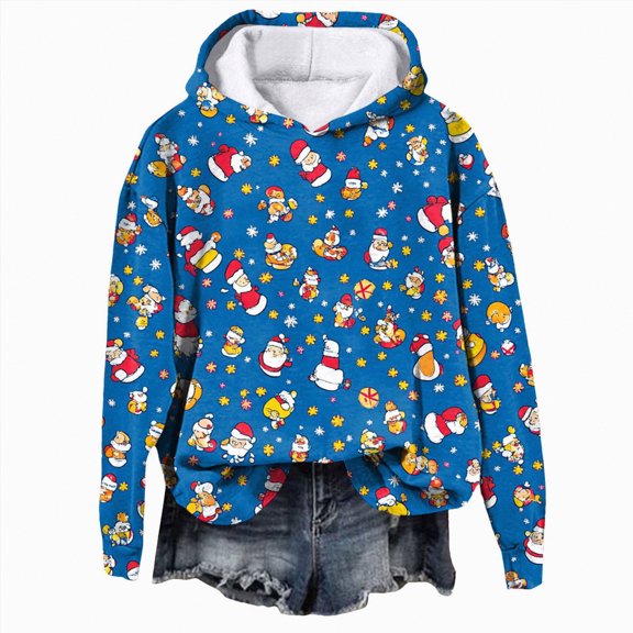 Towmus Womens Sweatshirt Graphic Hoodies Funny Gnomies Sweatshirts Women Christmas Long Sleeve Pullover Tops Coats