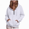 thumbnail image 1 of Towmus Womens Sweatshirt Oversized Long Sleeve Half Zip Up Drawstring Hoodies Casual Loose Fall Comfy Baggy Pullover Tops, 1 of 6